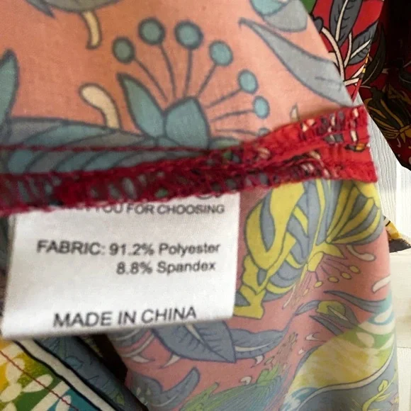 Urban CoCo Women’s Colorful Patterned Dress 3/4-Length Sleeves Sz. Large - Picture 9 of 9